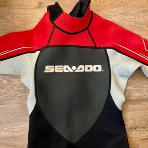 Sea-Doo Kids Swim WetSuit - Red, Black, and Gray